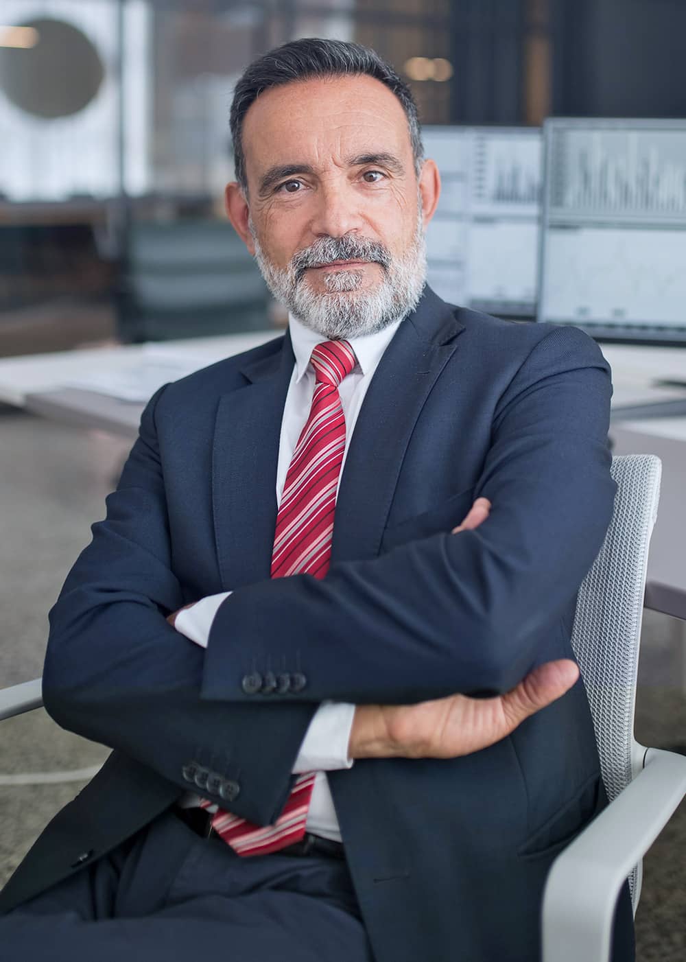 Man Sitting with His arms Crossed